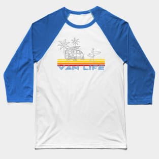 Van Life Surfing Guy with surf board Baseball T-Shirt